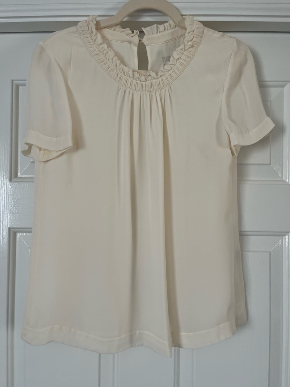JCrew Silk Blouse, size 4, Ivory